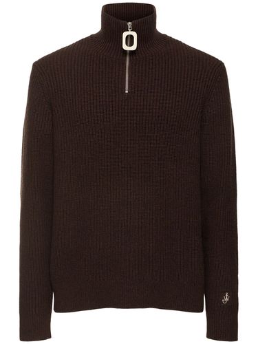 Jwa Cotton Blend Half Zip Sweater - JW ANDERSON - Modalova