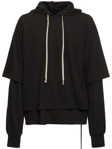 Hustler Hooded Cotton Jersey T-shirt - RICK OWENS DRKSHDW - Modalova