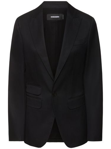 Cotton Twill Single Breasted Jacket - DSQUARED2 - Modalova