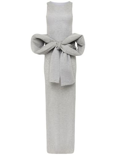 Oversize Bow Sleeveless Knit Long Dress - JW ANDERSON - Modalova