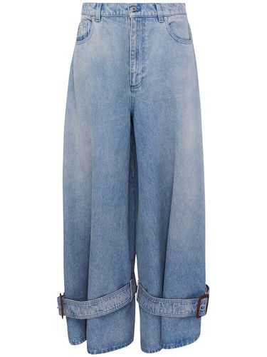 Buckled Cuff Mid Rise Boyfriend Jeans - JW ANDERSON - Modalova