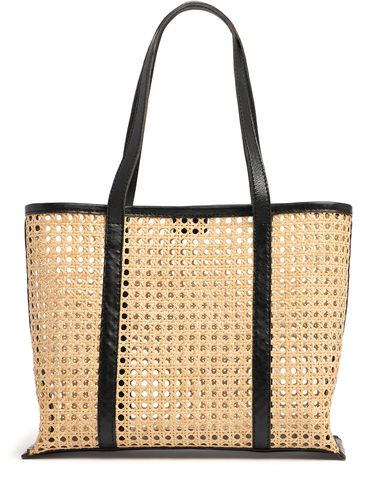 Medium Margot Rattan & Leather Tote Bag - BEMBIEN - Modalova