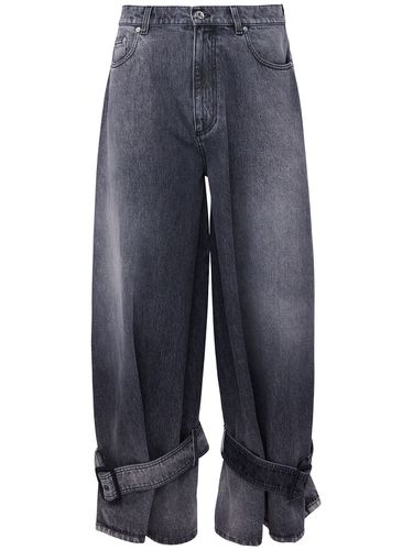 Buckled Cuff Mid Rise Boyfriend Jeans - JW ANDERSON - Modalova