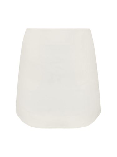 Curved Hem Viscose & Linen Mini Skirt - JW ANDERSON - Modalova