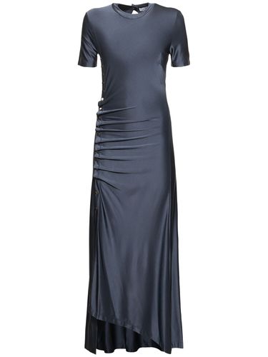 Viscose Jersey Midi Dress W/ Buttons - RABANNE - Modalova