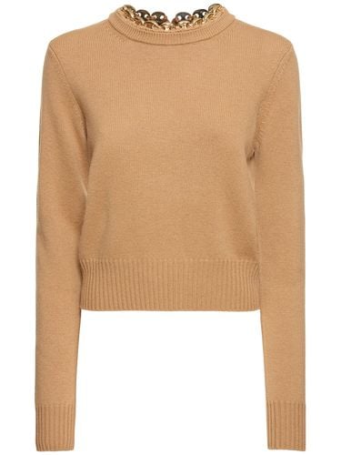 Maglia In Lana E Cashmere Con Catena - RABANNE - Modalova