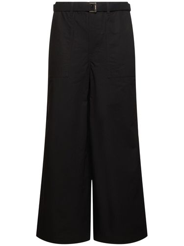 Pantalones Anchos De Algodón - SACAI - Modalova