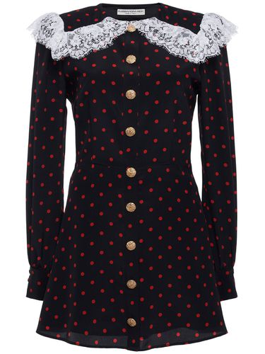 Polka Dot Print Silk Mini Dress - ALESSANDRA RICH - Modalova