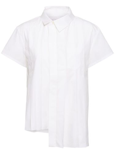 Cotton Blend Poplin Shirt - SACAI - Modalova