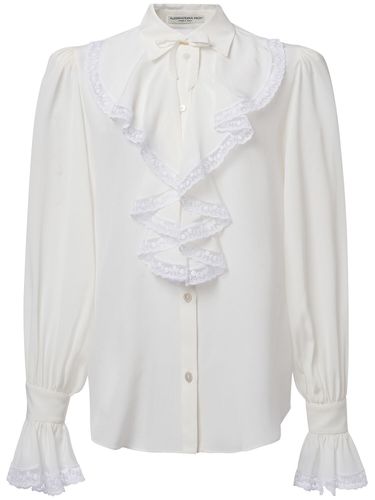 Ruffled Cotton Blend Shirt - ALESSANDRA RICH - Modalova