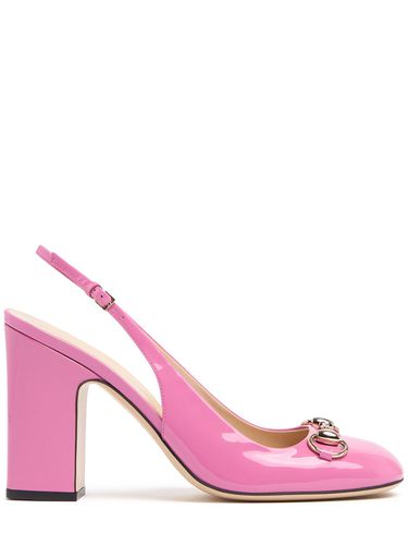 Mm Horsebit Leather Slingback Pumps - GUCCI - Modalova