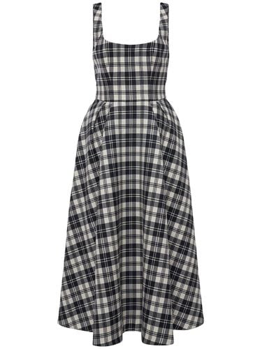 Wool Tartan Midi Dress - ALESSANDRA RICH - Modalova