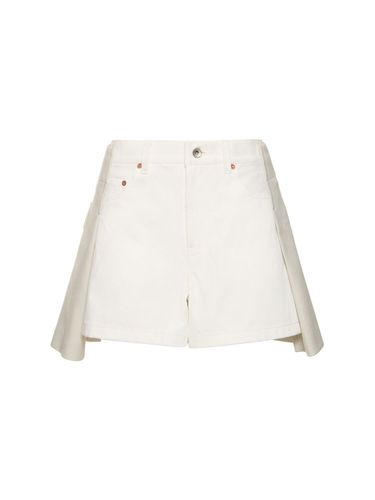 Denim & Wool Melton Shorts - SACAI - Modalova