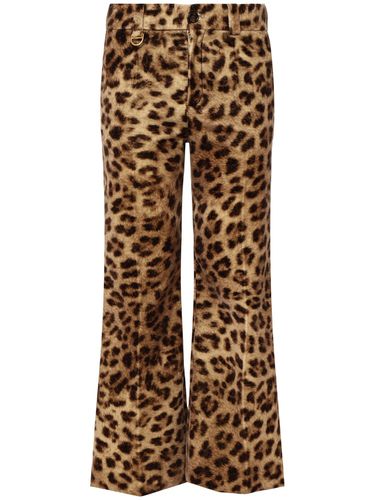 Leopard Print Crop Pants - CHLOÉ - Modalova