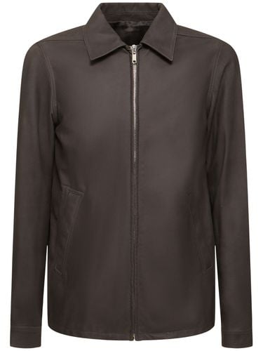 Brad Zip-up Leather Jacket - RICK OWENS - Modalova