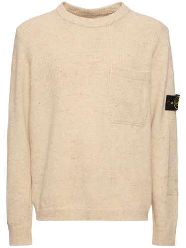 Wool Blend Crewneck Sweater - STONE ISLAND - Modalova