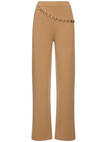 Wool & Cashmere Knit Pants W/chain - RABANNE - Modalova