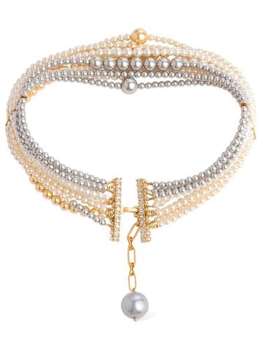 Multi Wire Pearl Collar Necklace - TIMELESS PEARLY - Modalova