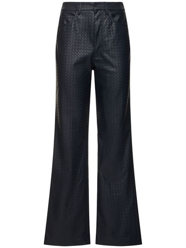 Straight Braided Faux Leather Pants - ROTATE - Modalova