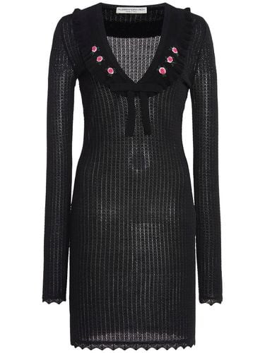 Embroidered Wool Mini Dress - ALESSANDRA RICH - Modalova