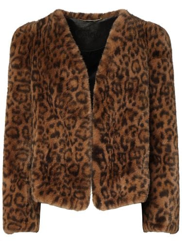 Leopard Print Plush Jacket - CHLOÉ - Modalova