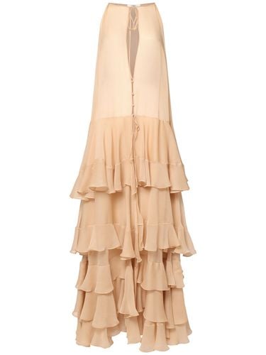 Silk Georgette Long Dress - CHLOÉ - Modalova