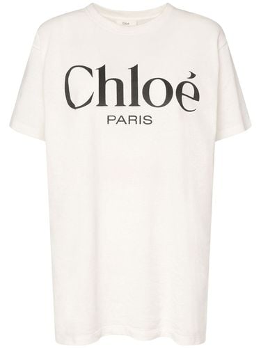 Logo Jersey T-shirt - CHLOÉ - Modalova