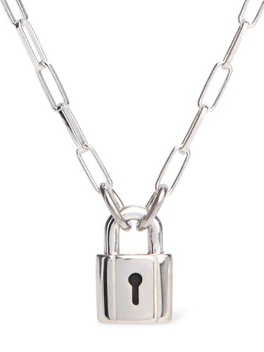 Silver Lock Chain Necklace - DODO - Modalova