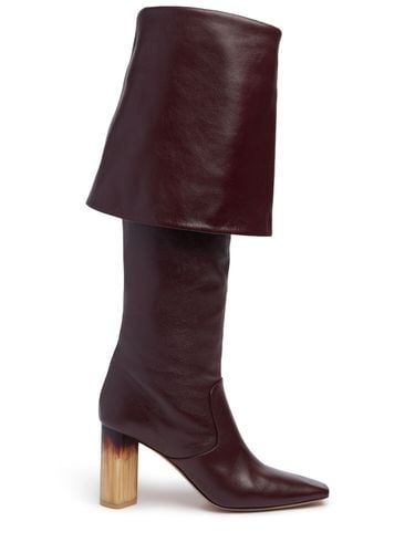 Mm Georgia Leather Tall Boots - CHLOÉ - Modalova