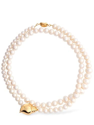 Shell Charm Double Wrap Necklace - TIMELESS PEARLY - Modalova