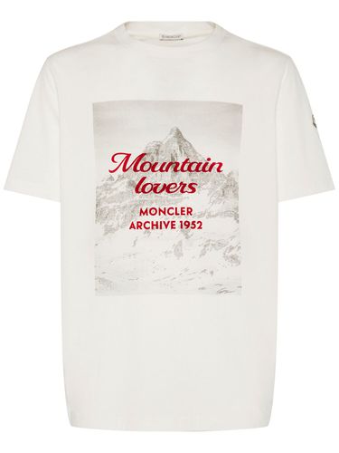 Camiseta De Algodón - MONCLER - Modalova