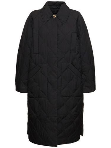 Quilted Raglan Midi Coat - GANNI - Modalova