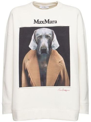 Bacco Printed Cotton Jersey Sweatshirt - MAX MARA - Modalova