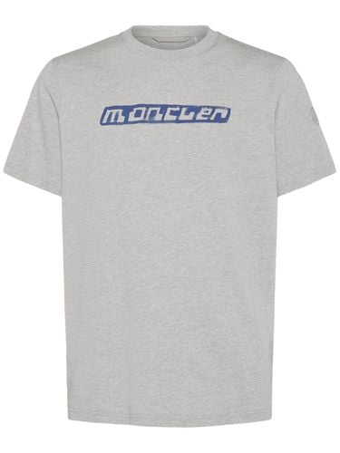 Logo Cotton T-shirt - MONCLER - Modalova