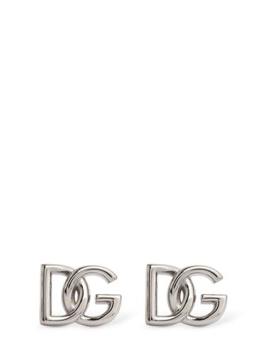 Dg Logo Stud Earrings - DOLCE & GABBANA - Modalova