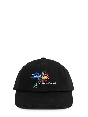 Croquis De Tennis Embroidered Cap - CASABLANCA - Modalova