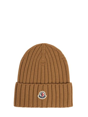 Virgin Wool Beanie - MONCLER - Modalova