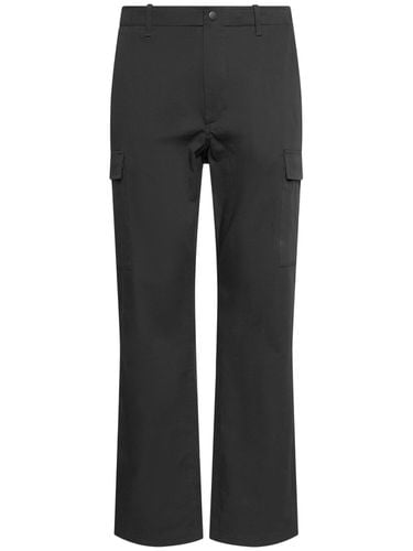 Pantalones De Gabardina De Algodón Stretch - MONCLER - Modalova