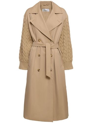 Cicladi Wool Knit & Cotton Long Coat - MAX MARA - Modalova