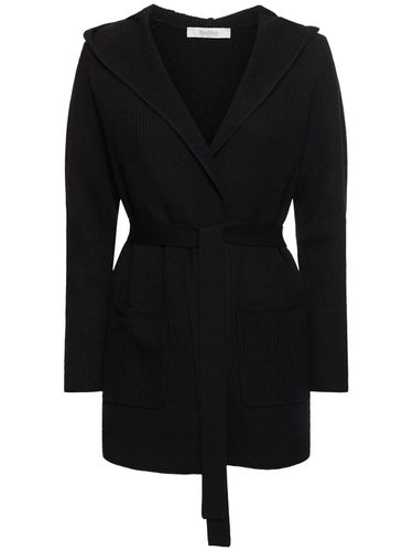 Finezza Belted Wool Knit Short Coat - MAX MARA - Modalova