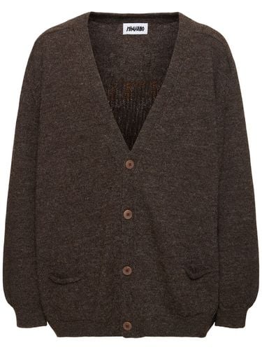 Cardigan Grampa In Lana Con Logo - MAGLIANO - Modalova