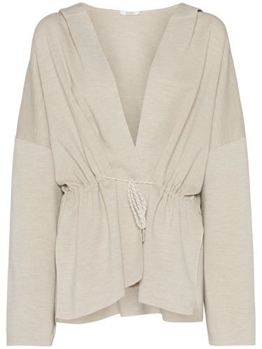 Etna Wool Knit Cardigan W/lace - MAX MARA - Modalova