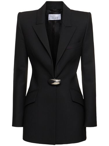 Stretch Wool Blazer - GIUSEPPE DI MORABITO - Modalova