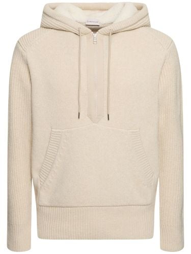 Maglia In Lana Vergine E Cashmere / Cappuccio - MONCLER - Modalova