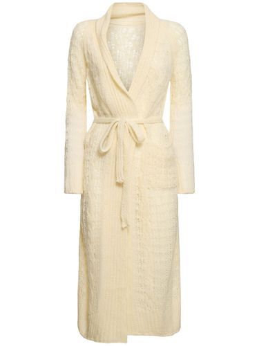 Openwork Mohair Blend Long Cardigan - ERMANNO SCERVINO - Modalova