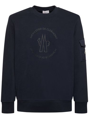 Logo Cotton Sweatshirt - MONCLER - Modalova