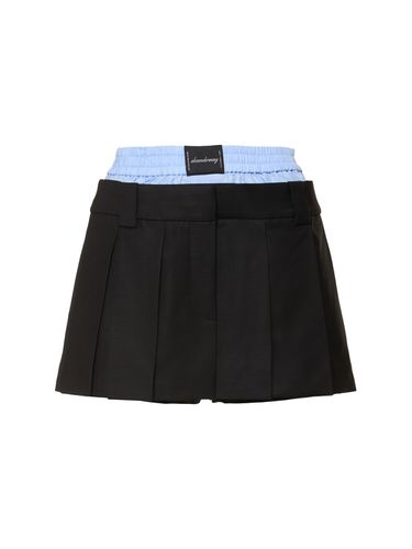 Pleated Mini Skort W/ Boxers - ALEXANDER WANG - Modalova