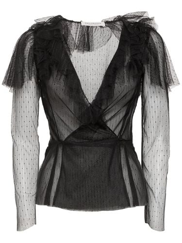 Ruffled Tulle Shirt - PHILOSOPHY DI LORENZO SERAFINI - Modalova