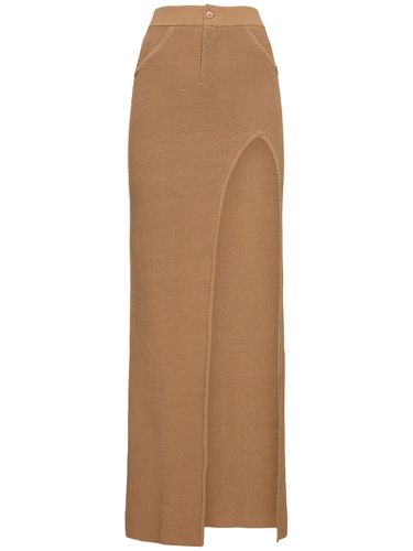 Faye Knitted Cotton Blend Long Skirt - AYA MUSE - Modalova