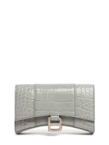 Hourglass Leather Wallet On Chain - BALENCIAGA - Modalova